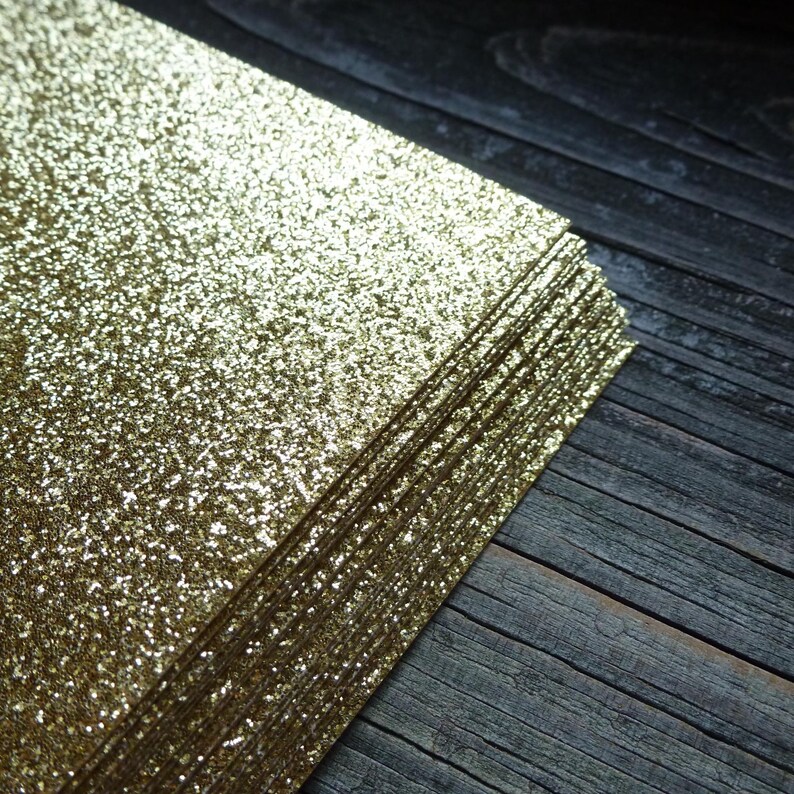 Gold Glitter Cardstock Paper. Metallic Gold Cardstock for Etsy