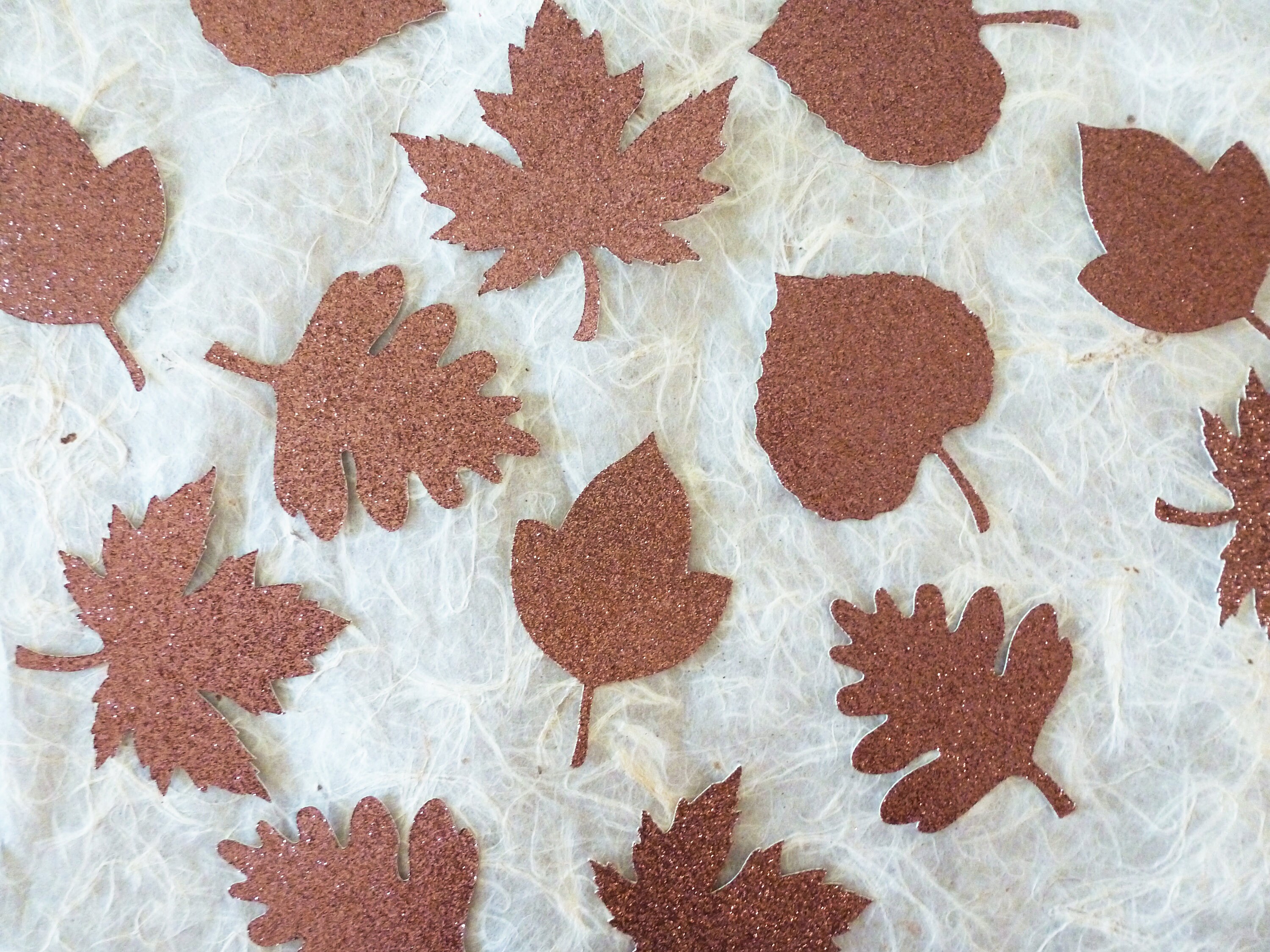 Autumn Leaf Confetti Copper Glitter Cardstock Fall Autumn Etsy