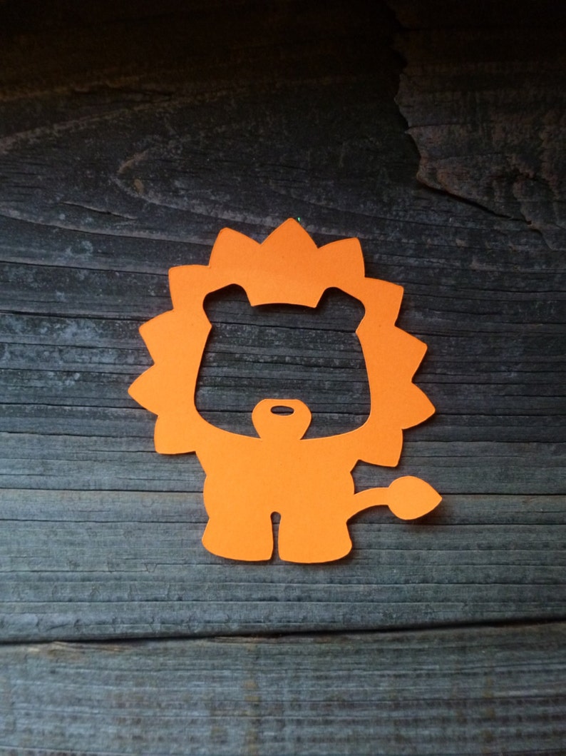 Baby Lion Cub Paper Punches Set Of 10 Childrens Embellishments Etsy