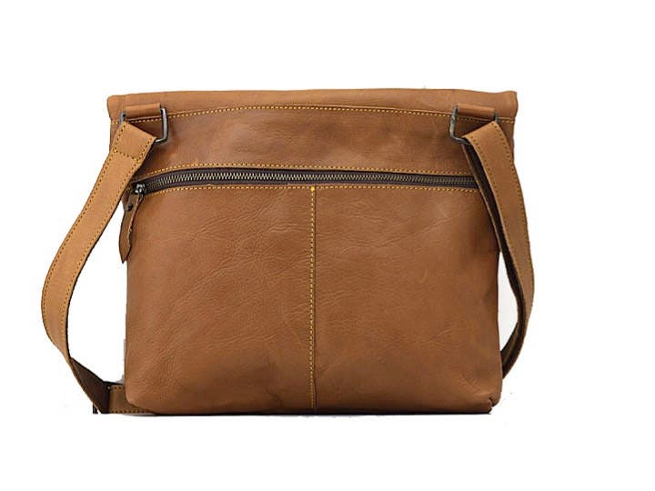 Pitstop Real Leather Unisex Tan Messenger Bag - Etsy Australia
