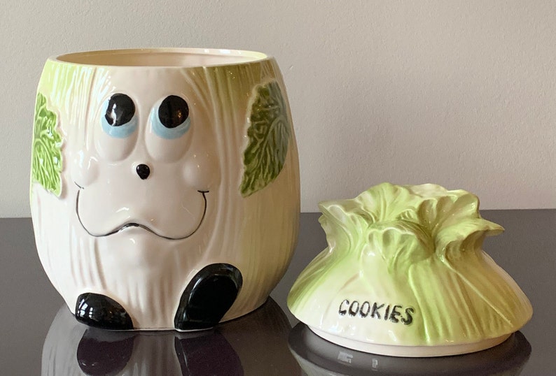 Vintage NEVCO the Smart Cookie Jar Cabbage Cookie Jar Etsy