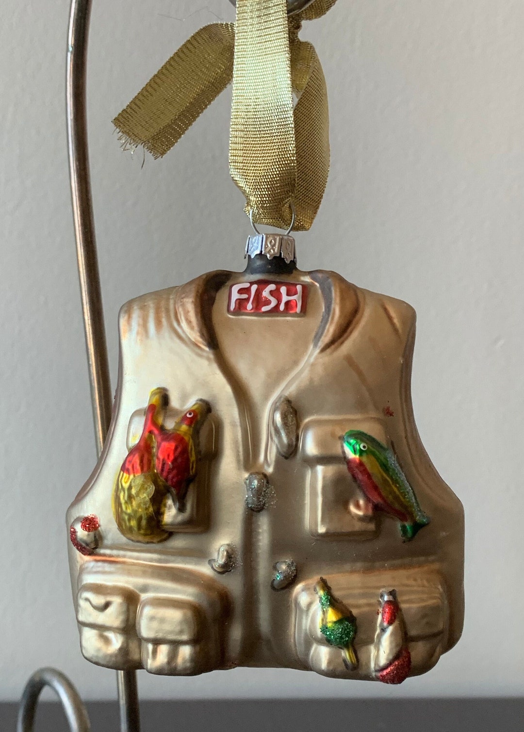 Fishing Vest Ornament Etsy