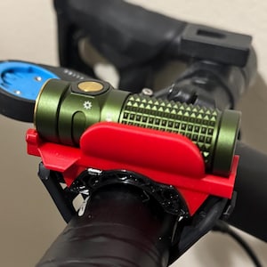 Bike Light Handlebar Mount- Bicycle Light Headlight - 3D Printed
