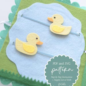 DIY Felt Busy Book SVG and PDF Pattern Page - Duck Page