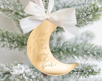 Adorno navideño "Te amo hasta la luna y más allá"