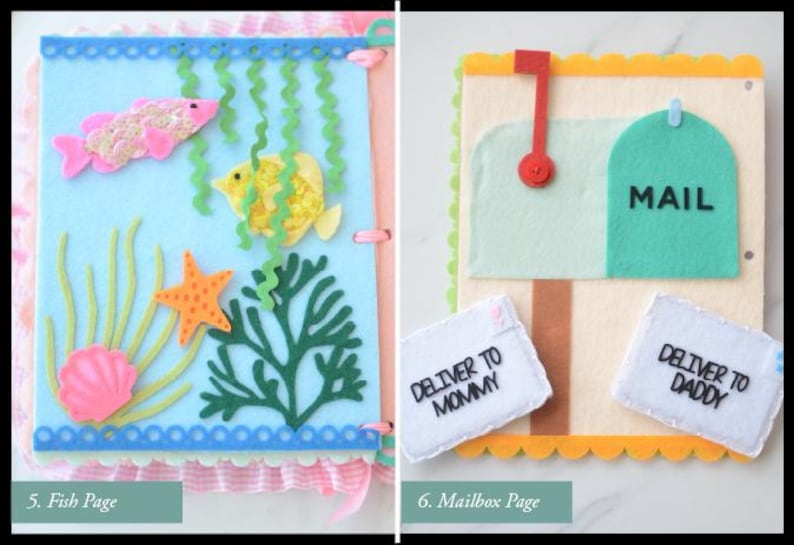 Libro de actividades de fieltro personalizado, libro de actividades sensoriales a medida imagen 6