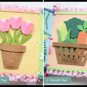 Libro de actividades de fieltro personalizado, libro de actividades sensoriales a medida imagen 4