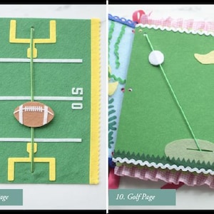 Libro de actividades de fieltro personalizado, libro de actividades sensoriales a medida imagen 8