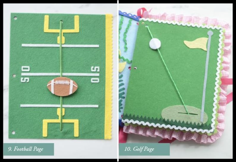 Libro de actividades de fieltro personalizado, libro de actividades sensoriales a medida imagen 8