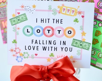 Gané la lotería cuando me enamoré de ti Tarjeta de descarga digital de San Valentín, regalo de San Valentín para pareja, novio, novia