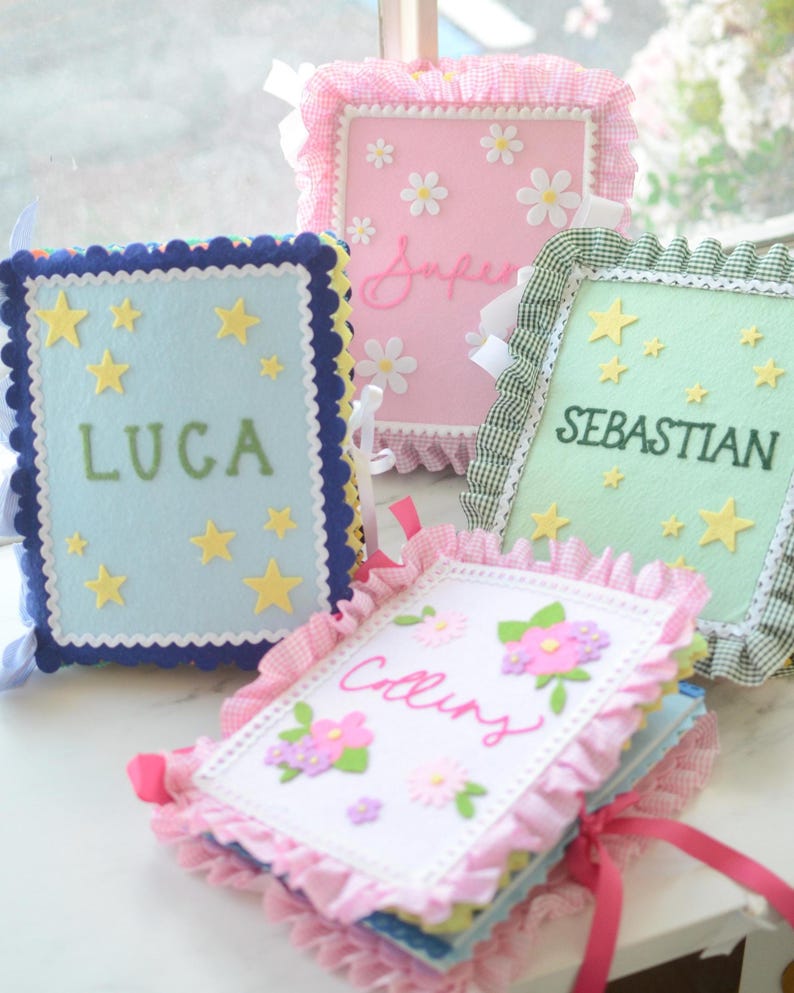 Libro de actividades de fieltro personalizado, libro de actividades sensoriales a medida imagen 1