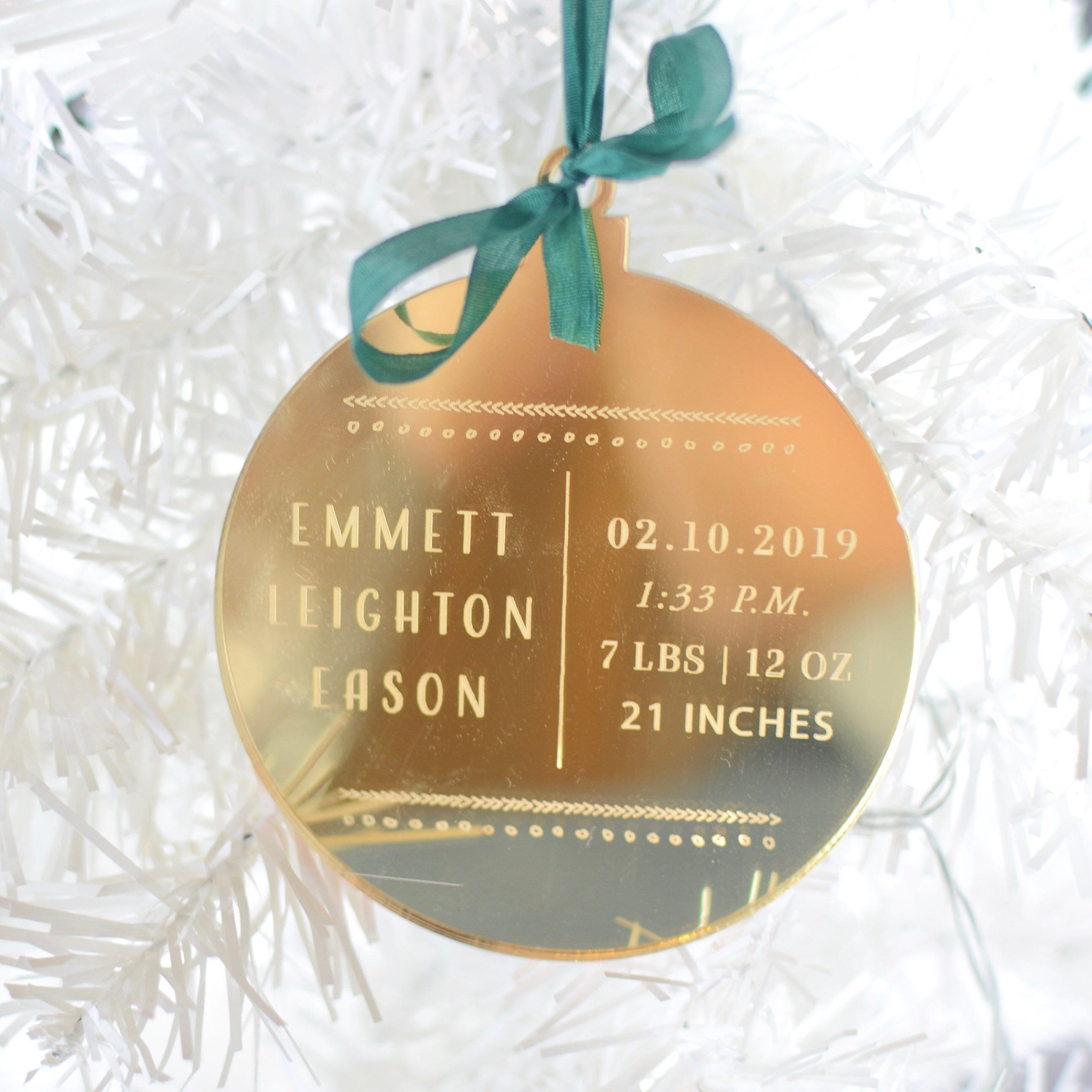Baby Boy First Christmas Stats Ornament, Baby's First Christmas, Laser Cut, Keepsake Gift, Personalized, 1st Christmas, Ornament for Boy,
