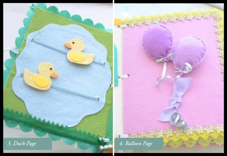 Libro de actividades de fieltro personalizado, libro de actividades sensoriales a medida imagen 5