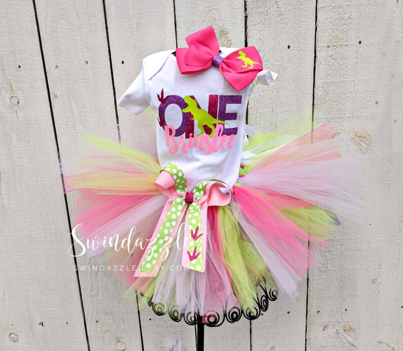dinosaur first birthday outfit girl