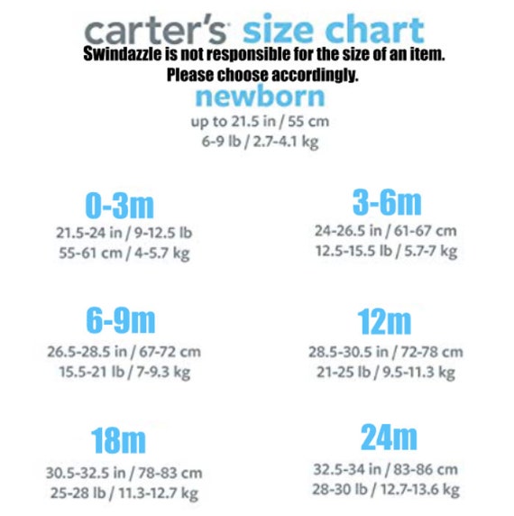 Carter S Size Chart Cm