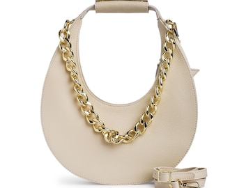 Handmade Gioia Crossbody Bag in Italian Leather – Practical