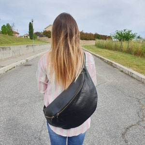 Leather Fanny Pack, Convertible Italian Leather, Waist Bag with Timeless Design and Exceptional Durability for Woman or Man