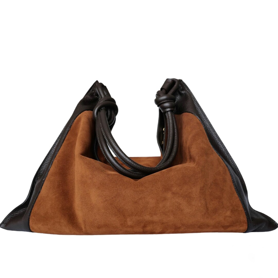 ROLAROLA ■ SUEDE HOBO BAG rolarola - Buckle Suede Hobo Bag (Brown) | YesStyle