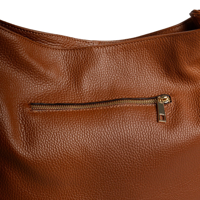 Leather Hobo Bag, Italian Handbags for Women, with zipper and Gold Hardware. Elegant Shoulder Bag, Unique handmade gift