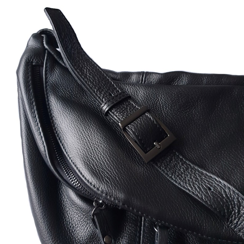 Leather Bum Bag Women's Oversized Fanny Pack Leather Hip Etsy Canada