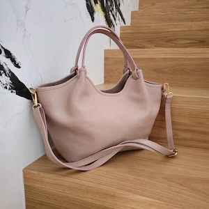 Sac à main en cuir pour femme, sac fourre-tout avec fermeture éclair, sac à bandoulière de style italien, sac élégant à grande ouverture pour tous les jours