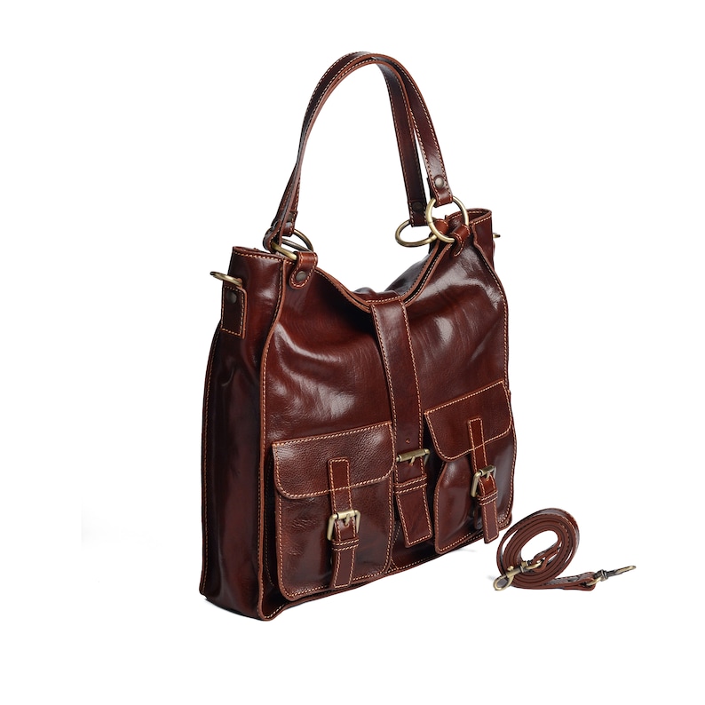 Tote Shoulder Bag -  Handmade Leather bag,