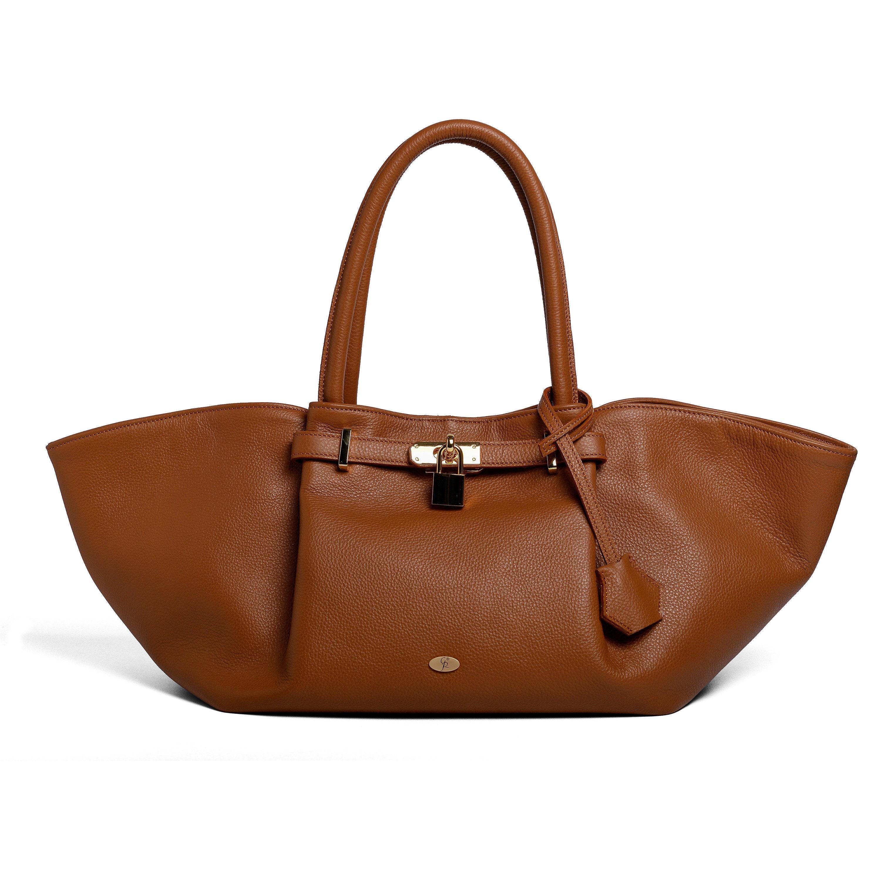 KHAITE Lotus\" tote bag 関税送料無料 Khaite Medium Lotus Canvas & Leather Tote Bag | Saks Fifth