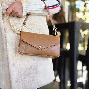 Mini bolso bandolera de piel, elegante bolso artesanal italiano para mujer, bolso de hombro perfecto para tus imprescindibles de diario. Un regalo para ella.