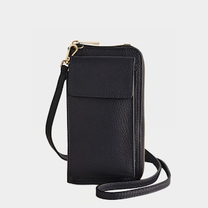 Borsa a tracolla in pelle con portafoglio - Borsa a tracolla italiana con scomparti per carte, tracolla regolabile, regalo perfetto per lei
