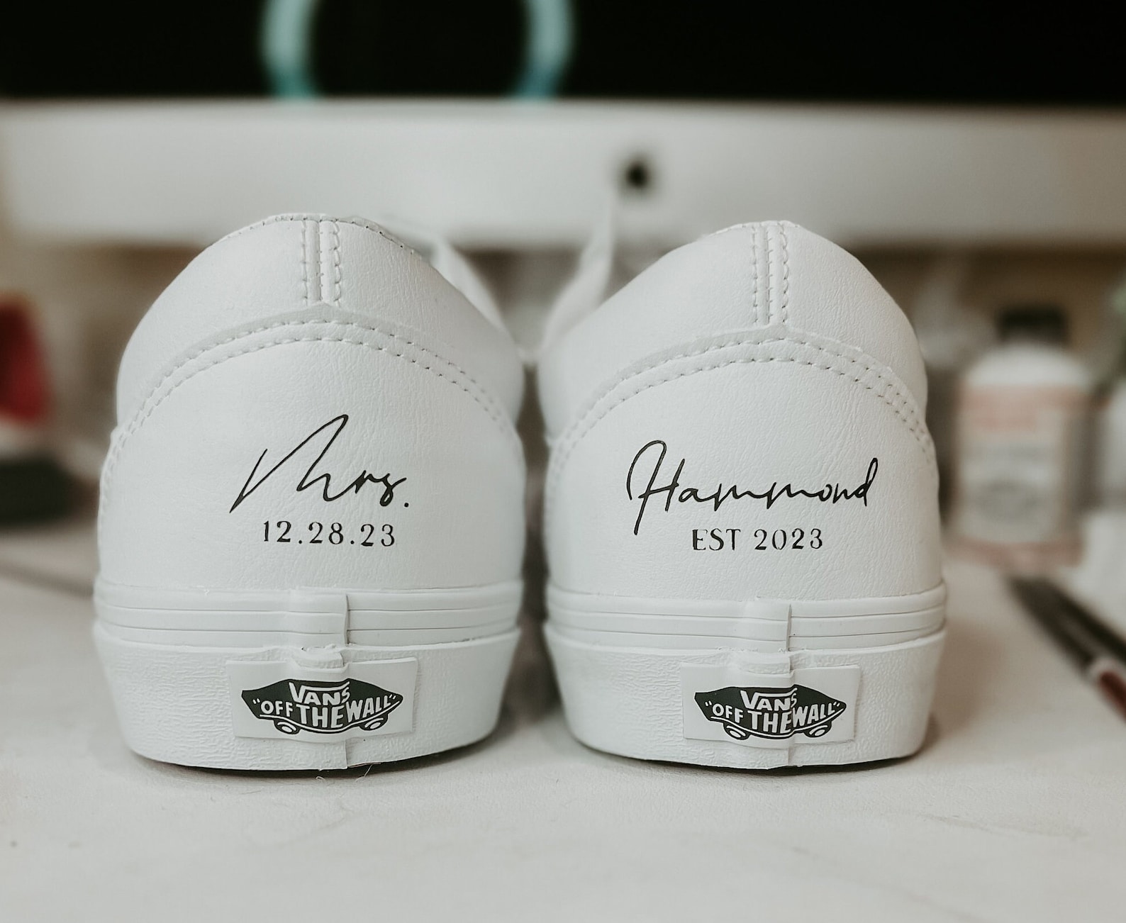 Custom Wedding LEATHER VANS / Canvas Wedding VANS Shoes / Wedding Shoes ...