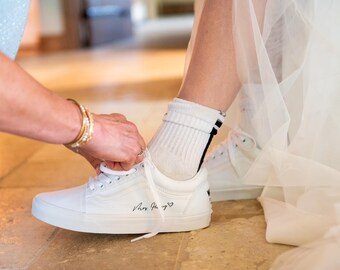 Custom Wedding LEATHER VANS Canvas Wedding VANS Shoes Wedding