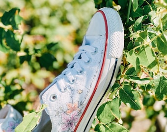 UV/Sun reactive color changing Converse Hand Painted Color changing  Converse