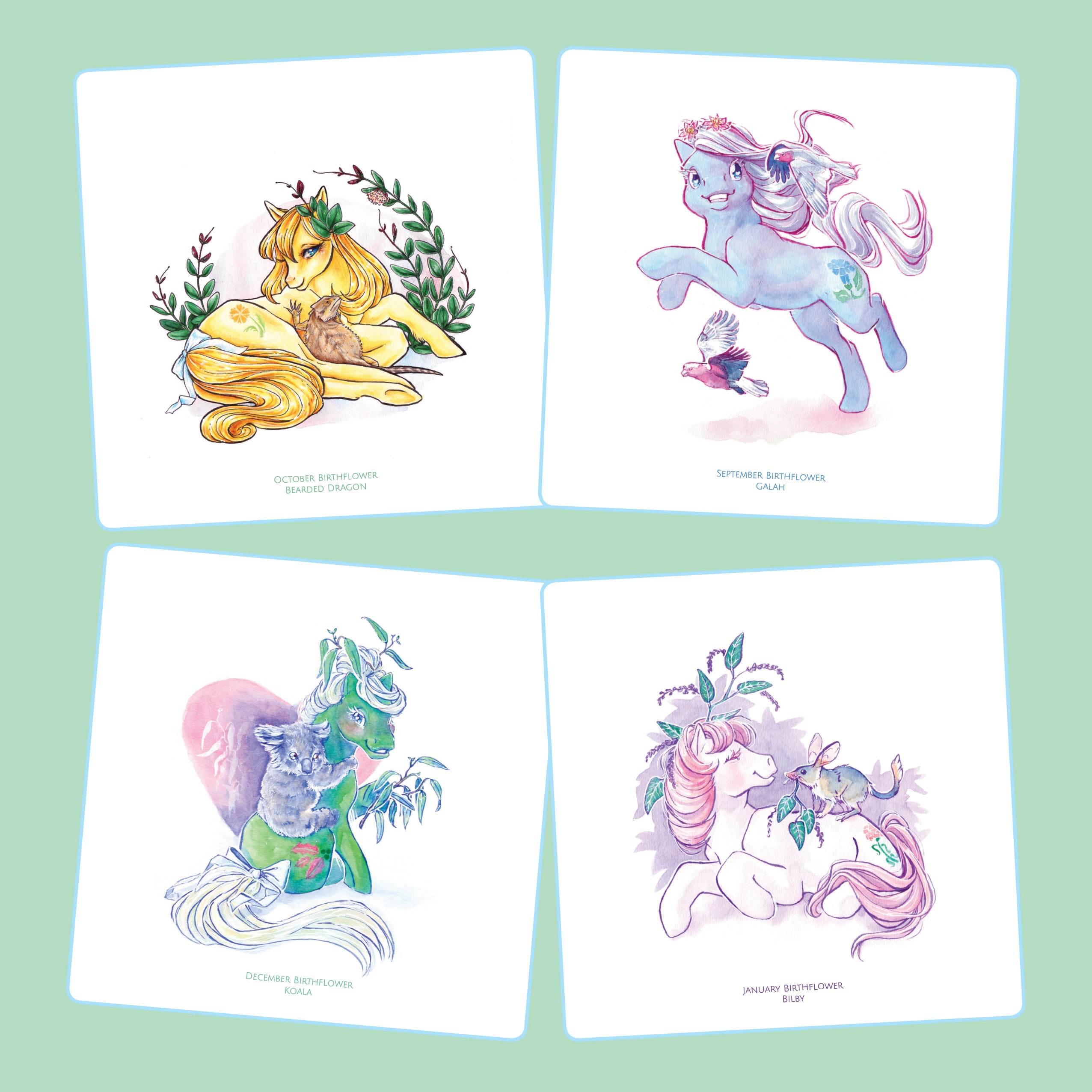 Australian Mlp Birthflower Donation Artprint