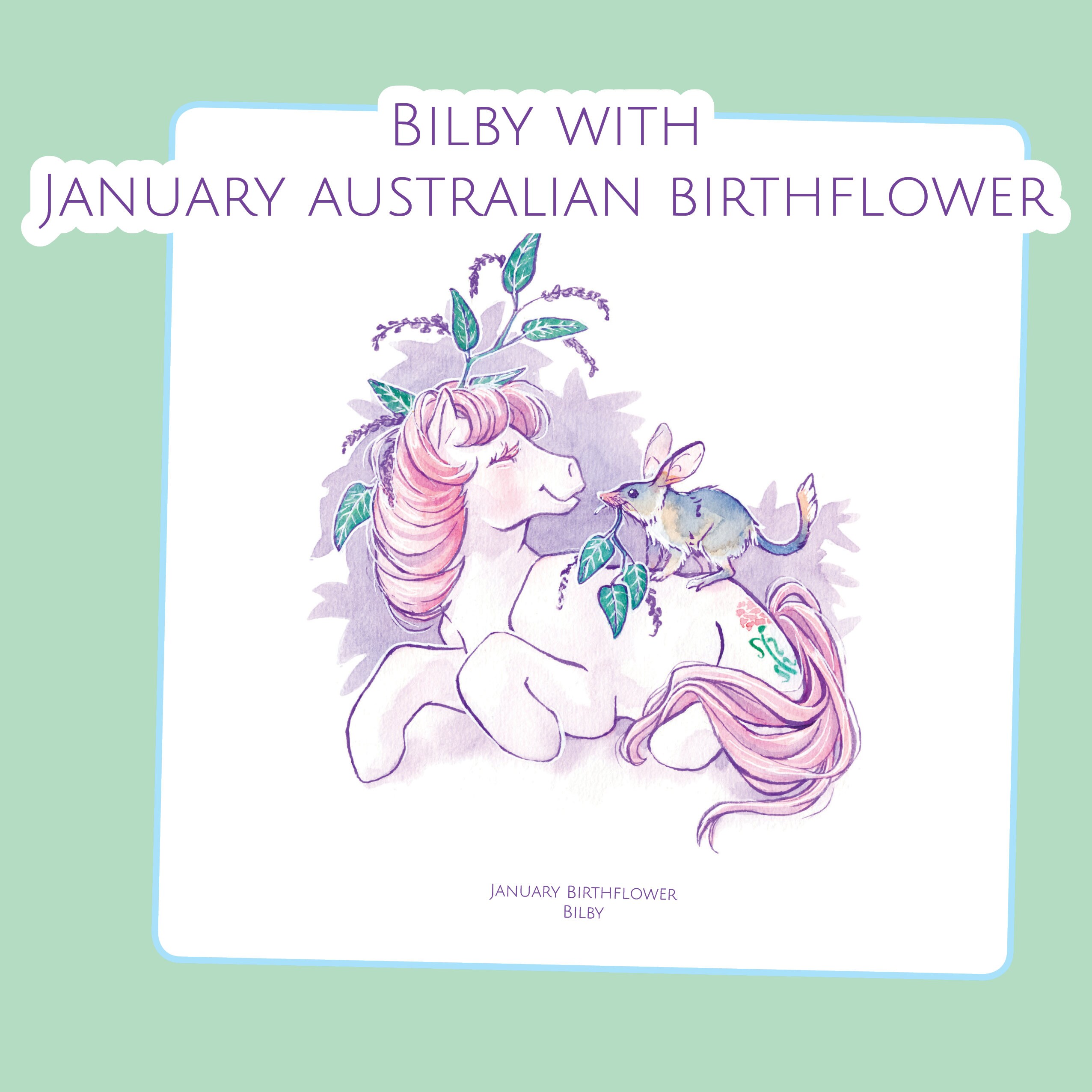 Australian Mlp Birthflower Donation Artprint