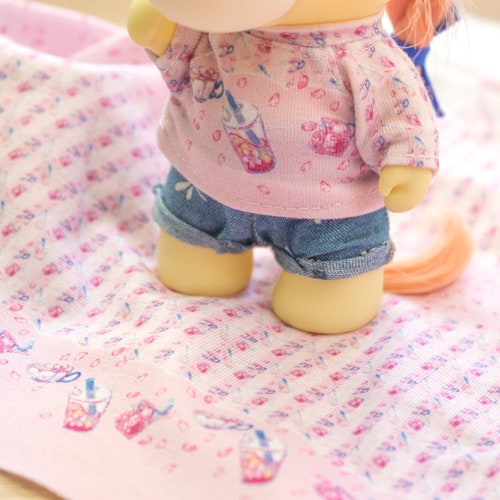 Miniature Sateen Fabric for Sewing Doll Clothes Border Print Etsy