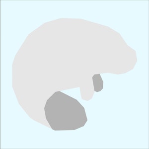 Manatee Foundation Paper Piece (FPP) PDF Sewing Pattern