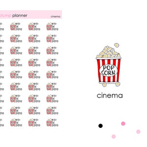 Cinema - set of 36 stickers perfect for any planner!