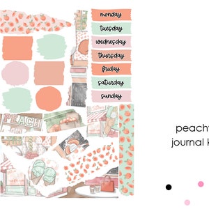 Peachy set of 25 stickers perfect for journalling image 1