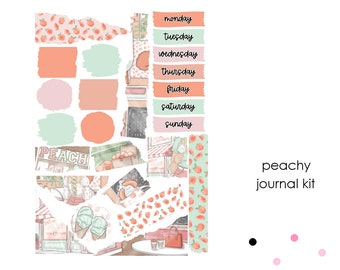 Peachy - set of 25 stickers perfect for journalling