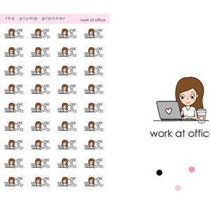 Work At Office - set of 36 stickers perfect for any planner!