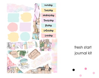 Fresh Start  - set of 25 stickers perfect for journalling