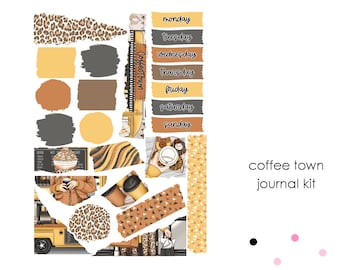 Coffee Town - set of 25 stickers perfect for journalling