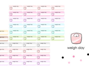 Weigh Day Boxes - set of 48 stickers perfect for any planner!