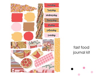 Fast Food - set of 25 stickers perfect for journalling