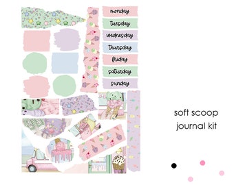 Soft Scoop - set of 25 stickers perfect for journalling