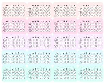 Weekly Mood Tracker - set of 36 stickers perfect for any planner!