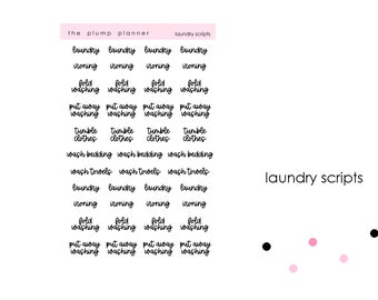 Laundry Scripts - set of 42 stickers perfect for any planner!