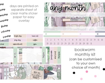 Bookworm Monthly View Kit for Vertical Planners