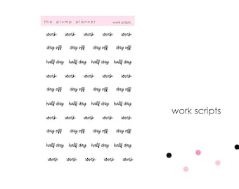 Work Scripts - set of 44 stickers perfect for any planner!