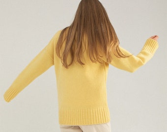 Summer Merino wool sweater, Supreme cashmere woolen jumper, Women all season sweater, Cosy soft knitted top, Hygge sweater FRESCO